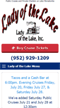 Mobile Screenshot of ladyofthelakecruise.com
